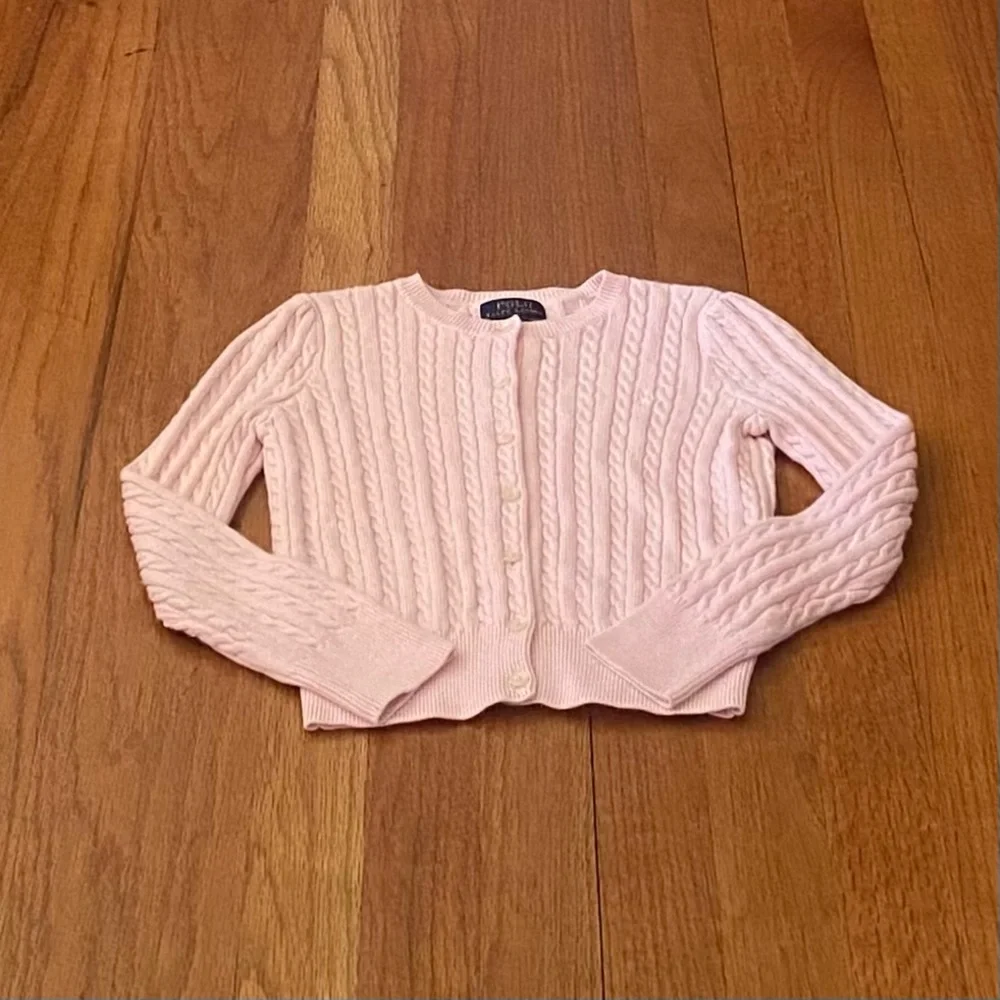 Ralph Lauren Pink Cable Knit Sweater